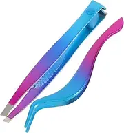 1 Set Portable Eyebrow Tweezers with Precision Tip for Eyebrow Shaping Ergonomic Tool for Personal and Professional Use Compact Design Gradient