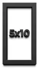 5x10 In Shadow Box Frame Black | 1 inches Deep Real Wood Contemporary Shadowbox