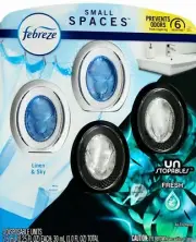 Febreze Small Spaces Linen & Sky Unstopables Fresh Scent, 4 Count