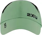 [2XU] Unisex Adult Run Cap - Lightweight & Breathable - Digital Mint/Black - One Size