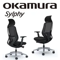 在飛比找PChome24h購物優惠-【日本OKAMURA】Sylphy 人體工學概念椅(黑框)(