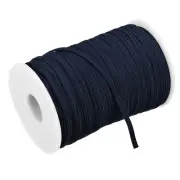 Flat Elastic Band for Sewing 1/8" x 109 Yards Navy Stretch Strap Roll