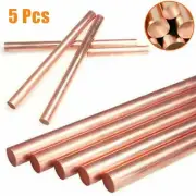 Industrial Copper Rod Brass Rod 5 Pcs 99.9% Copper Metal Rod Cylindrical