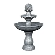 Gardeon Solar Water Feature 3 Tiers Black 93cm