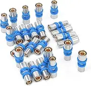 LTWFITTING Press Fitting Coupling PEX 16 x 20 mm Sleeve Transition for Aluminium Composite Pipe Multilayer Composite Pipe with Sealing Rings Oring Heating Installation (Pack of 25)