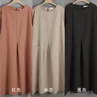 在飛比找博客來優惠-【A.Cheter】韓國森林悠靜大口袋寬鬆棉麻洋裝#1063