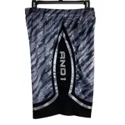 AND1 Men Basketball Shorts Small Black Gray Core Drawstring Elastic Athletic NEW