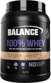Balance 100% Whey Protein Powder Cookies & Cream 1kg
