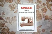 Rare LARGE-PRINT English-Edition Instructions Manual, Singer Sewing Machine 4423