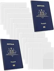 [JIRONN] 10 PCS Clear Frosted Passport Covers with Slots, Transparent Passport Cover Plastic Passport Protector Vinyl ID Card Protector Case Holder, Holder Case Organizer ID Card Travel Protector