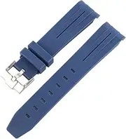 [FULNES] 20mm Rubber Watchbands With Pin Buckle For 20mm Watch Strap Waterproof Silicone Bracelet Watch Accessories Parts with Tools