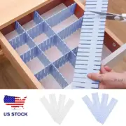 4PCS Drawer Organizer Grid DIY Plastic Adjustable Storage Dividers 2 Colors New
