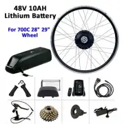 48V 750W Rear Electric Bike Conversion Kit 700C 28 Inch 29 Inch 10AH Battery