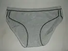 Romwe ribbed dolphin hem panties S gray w/black nip 80's retro synthwave