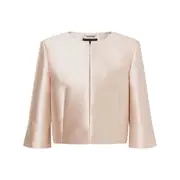 [Alberta Ferretti] Alberta Ferretti Satin Jacket 42 IT NEUTRALS