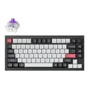 Keychron Q1 HE QMK Fully Assembled Knob Wireless Custom Carbon Black Keyboard - Gateron Double-Rail Nebula Switch [KBKCQ1HM1]