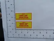 water slide door decals for Keystone ride em tractor