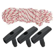 33 Feet Pull Cord Rope with 3Pcs Starter Handles, Premium Recoil Starter Rope...