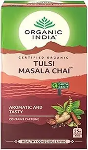 Organic India Chai Masala Tulsi Tea 25 Teabags