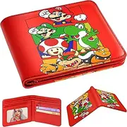 [Toyuma] Cute Cartoon Leather Wallet for Girls - Kids Teen Boys Purse Wallet Credit ID Card Kawaii Cool Aesthetic Slim Small Coin Purses for Women Men Minimalist Wallet, Dinosaur, Dinosaur