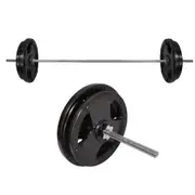 78kg - 198cm Barbell Bar Weight Set + 70kg Ez Grip Cast Iron Weight Plate