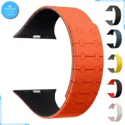 Silicone Magnetic Strap For Apple Watch Band Ultra 2 49mm 44 40 Series10 46 42mm