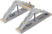 Eigell DIY Assembled flyovers, Realistic Assembled DIY Pedestrian Bridge Kits for DIY Scene, Train Station Layout, Sand Table, School Project Model