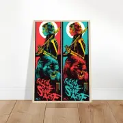 Queens of the Stone Age Concert Framed Poster - Alternative Rock Art Diptych