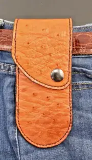 Buck 110 REAL OSTRICH knife sheath, case 6265 Handmade buck 110 SHEATH ONLY