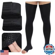 20-30 Mmhg Compression Socks, Open Toe Thigh High Compression Stockings for M