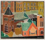 Blanche Lazzell : The Little Church : 1952 : Archival Quality Art Print