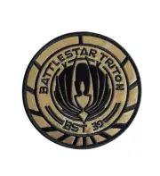 Battlestar Galactica BST 39 Triton Officer Gold Foil Shoulder Iron On Patch