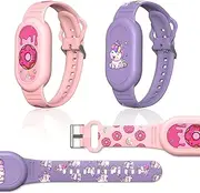 [2Pack] Cute Bracelet for Galaxy SmartTag 2 (2023), Silicone Cartoon Smart Tag 2 Wristband Holder Compatible with Samsung SmartTag 2 Waterproof Smart Tag 2 Case for Kids Elderly