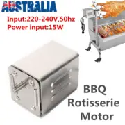 Stainless Steel Electric BBQ Spit Motor Rotisserie Roaster Chicken 240V AU