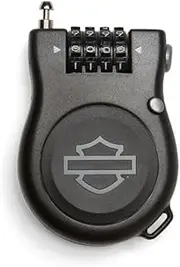 HARLEY-DAVIDSON Motorcycle Lock Retractable 90 cm Cable Lock 4 Digit Combination Lock Helmet Anti-Theft Protection