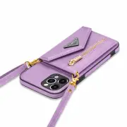 For iPhone 16 15 14 13 12 11 Pro Max X Leather Wallet Crossbody Strap Stand Case