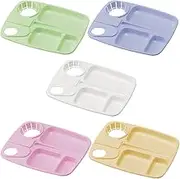 Meidai Japanese One-Hand Tray with Drink Holder (Set of 5), Hand Table, Food Tray, Thumbs-Up Multi Tray