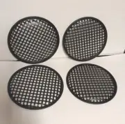 Set Of 4 Speaker Grill Fot 3.5" Speaker Metal Mesh Cover Waffle DJ Car Audio