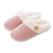 Catzon Womens House Slippers Comfy Memory Foam Insole with Fluffy Plush Lined-Pink