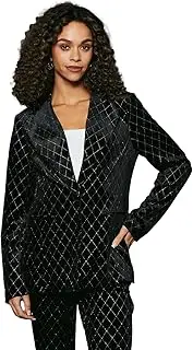 [Principles] Womens/Ladies Embellished Velvet Single-Breasted Blazer