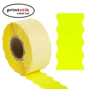 Fluorescent Yellow Price Gun Labels 26x12mm CT4 Vars. Quantities Lynx Puma Motex