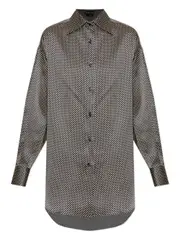 [Tom Ford] Tom Ford-Camicia In Seta A Pois Dal Fit Rilassato-Donna 42 IT
