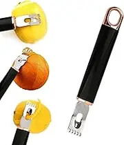 Lemon Zester Peeler Orange Citrus Fruit Peeler Stainless Steel Lemon Zester Grater Tool Multifunctional Zester and Canelle Knife for Gin Cocktails Kitchen Peeler Tool with Channel Knife for Home Bar
