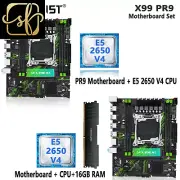 PR9 X99 Motherboard Set LGA 2011-3 Kit Xeon E5 2650 V4 CPU Processor with 1X16=1