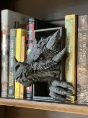 Large Dragon Emerging Smaug Book Nook Figure 3D Printed Collectible