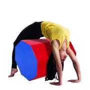 Medium - 52cm (Dia)*72cm Octagon Tumbler Gymnastics Mat - Skill Shape Exercise Traning Kits - 3 Sizes