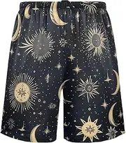 [RPLIFE] Geese Riding Skateboards Black Men's Short, Men's Mountain Bike Shorts, Mens Beach Shorts Trunks