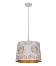 Penshade Interior Slanted with Starburst Pattern Laser Cut Pendant Light White