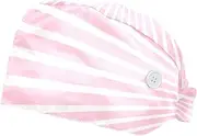 [FVQL] 2PCS Nursing Caps Scrub Caps Women Scrub Hat, Spiral Stripes