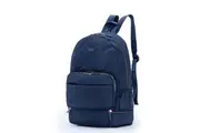 Tosca Ladies Zip Fold Away Weekend Travel Backpack Shoulder Navy Stitch
